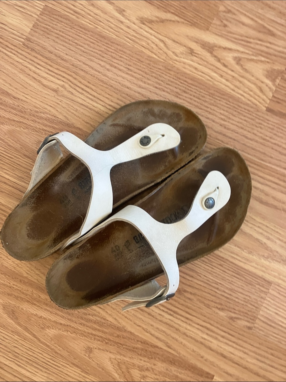 Birkenstock Gizeh Sandal – Birko-Flor Graceful Pearl White Size 40 9 - Picture 4 of 9